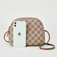 
Bostanton (BOSTANTEN) crossbody shoulder bag women Korean version retro printed small square bag shell mobile phone bag women's gift khaki