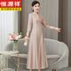 Hengyuanxiang Madre Banqueta Cheongsam NUEVO estilo chino Estilo chino Banquete de boda de la suegra Vestido noble para mujeres Borgoña 6625 [CONTADA CALIDAD] Regalo del Día de la Madre L 165 [110Jin [Jin equivale a 0,5 kg] por debajo del día de la madre regalo