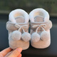 
Eaton Drew warm soft sole 0-1 year old newborn baby 9 in autumn and winter, thickened plush fluffy toddler socks cotton shoes No_Ca color (03 cherry cotton shoes) L inner length 12.5cm recommended for 12-18 months