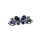 Case makeup Chinese Valentine's Day hairpin for women, elegant new style, high-end rhinestone mother hairpin, top clip on the back of the head, temperament spring clip, dark blue (7cm)