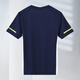 2025 new spring badminton suit men and women short-sleeved competition suit set quick-drying breathable sports competition training suit 7028 blue men's suit 2XL
