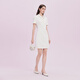 La Koradior Lakoradior Lakoradior Sommereinkaufszentrum Gleiche schlank sitzende, Perlen französische exquisite elegante Kleid für Frauen dieses Weiß S