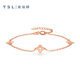 Xie Ruilin (TSL) 18K gold bracelet lucky flower shaped gold hand jewelry for women BE784