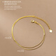WOUG gold store model double layer snake bone anklet for women 2024 new trendy gold sexy ankle chain ins sense double layer snake bone anklet 20+5cm
