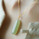 Liangxue <Ji Yan> Natural Wu Shi Brand Hetian Jade Pendant Women's 18k Gold Buckle Genuine Jade Jade Necklace Zhongqing Jiyan> 18K Gold Buckle Free Silver Chain (Included)