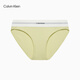 Calvin Klein Underwear [Modern Gravity Belt] 25 Spring and Summer Women's ck Jacquard Ribbed Bikini Underwear Women QF8022AD TOC-Cream Yellow 1 M