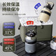 TKKtkk double drink cover thermos large capacity sports insulation kettle men's outdoor portable straw cold water cup leopard black 1000ml double drink cover/send strap