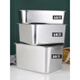 CLCEY304 Edelstahl Quadratbecken Rechteckiges Quadratschalenbuffet Portionen Mehrere Becken Vertiefungen Fastfood -Fastfood -Schale mit Deckelquadratbox 45* Breite und Dicke 3 3520 cm