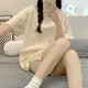 GTYUWVG睡衣女夏天短袖卡通可爱兔子2025年春夏季韩版圆领家居服套装 1047小狗 M  建议体重75-95斤