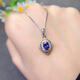 Fujiu natural tanzanite pendant for women 925 silver gold-plated two-color gemstone necklace 5*7mm new temperament birthday gift