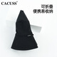 CACUSS帽子男士夏季双面戴渔夫帽户外骑行遮阳太阳帽防紫外线防晒帽黑大