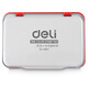 Deli 9891 ink stamping platform red size metal stamp financial quick work office