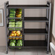 Tuojin Deutsch importiert qualitativ hochwertige Küche Gemüse Lagerregal bodenhörigem Multi-Layer-Aufbewahrungs-Topf-Rack Haushaltsmikrowellenofen Multifunktionsschrank hochwertiger BOLD-60*32*1342 NET Blau +3