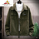 Vogelscheuche (mexikanische) Wildleder -Denimjacke für Herrenherbst- und Winterarbeitsjacke für Herren Velvet Dicked Slim Lapel Jacke [] K12806 Dunkelgrau regulär m