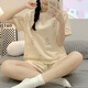 GTYUWVG睡衣女夏天短袖卡通可爱兔子2025年春夏季韩版圆领家居服套装 1047小狗 M  建议体重75-95斤