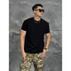 Digada short-sleeved T-shirt for men's summer new style, solid color, American style, slim fit, high-end sense, handsome inner wear, trendy fitness A+-Q1001-2 black XL