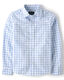 The Children's place boys' long-sleeved shirt, pure cotton, casual and versatile, two-pocket design, Whirlwhind Gingham X-Large