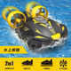 RSRDDY水陆两栖遥控车气垫船二合一漂移特技快艇儿童充电遥 白色 水陆两用 豪配4块车身电池