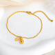Yage Lucky Gold Gourd Anklet for Women 18K Gold Internet Celebrity Ins High-Quality Temperament Simple Versatile Light Luxury Design Foot Accessories Trendy Gold