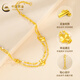 中国黄金（CHINA GOLD）黄金手链幸运四叶草金手链女足金送妈妈老婆女友生日情人节礼物 四叶草双层手链+玫瑰礼盒