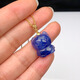 Hunter 18K gold buckle set with natural tanzanite pendant tanzanite kitty cat necklace pendant no baked color no optimization crystal one picture one thing