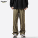 Homlean American Pure Cotton Casual Pants de primavera y verano Nicho de verano Marca de tendencia Ropa Ropa Ropa Long Pantalones HS60 Negro 2xl
