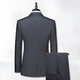 SUSTYLE luxury high-end brand men's high-end suit suit men's business casual suit wedding groom two-piece suit gray 180 XL