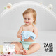 Betas Windeln Baby reines Baumwollwaschable Gaze Toilettentraining Hosen Urin -Trennung Neugeborene Würfel Ring 2 Packs Blau und Weiß