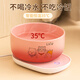 Omán Lisa Cat Bowl Temperatura constante Calefacción de agua Tazón Máquillo de yogurt tazón de agua para beber Invierno Aislamiento Cerámico Food Food Bowl Pet Gato Agua Dipense [850 ml] Tazón de cerámica blanca nevada + temperatura de un nivel Almohadilla de temperatura constante ajustable