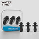 WATERTIME swimming earplugs for men and women, soft and comfortable, silicone material, non-slip, waterproof, otitis media, bathing and swimming equipment, blue, one size fits all