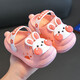 Kinder-Cartoon-Lochschuhe im Sommer Baby im Innen- und Außenbereich Little Boy Badeschuhe weiche Sohle nicht rutschfestes Kinder zu Hause Pink-Rabbit 24-25 Größe 15 cm (geeignet für weniger als 3 Jahre)