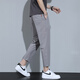 Holzspecker Casual Hosen für Männer Sommer dünne Eis Silk herrugen neun Punkte Hose für neue lose und vielseitige Haremhosen von Männern 718B Hellgrau XL