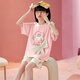 Mannido 2025 Летняя детская пижама Pure Cotton Thin Girl Chort-Reded Cartoond Cartoon Medium Girl Child Girl Princess Home Одежда B4877 Green [Double Short] 150 S Код рекомендуется 145-155 см.