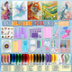 Ensemble de dérivation de papier DIY Dessin de ligne épaissie Package de matériaux faits à la main Ensemble d'art d'art École Combinaisons sélectionnées 677 Pièces de dérivation de papier Novice / Little Trial Câbles de câblage + Bookmarks [Intangible Héritage Culturel Dérivation Papier Materifiés Handmade: Dérivation de papier Package d'outils + tutoriel]