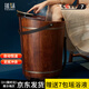 Yaomei foot bath tub with automatic heating, massage, constant temperature, health care and heightening foot bath tub, imported rosewood high-depth surfing foot bath tub, as a Thanksgiving gift for parents, girlfriends and leaders, rosewood 50CM high bubble calf nasal cavity - health care style