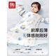 AIBEDILA baby sleeping bag children's front six and back four bamboo cotton gauze legs baby anti-kicking quilt spring and summer children's pajamas M size