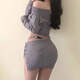 Yi Jingxuan (Yijingxuan) Nightclub A et Sassy Sart, Royal Sister, charmant et élégant haut gris, robe fille chaude sexy douce et épicée, haut gris [Suit Hot européen et américain Micro S 85-95jin [Jin est égal à 0,5 kg]