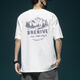 
Cotton high-end heavy short-sleeved T-shirt men's loose large-size half-sleeved T-shirt in summer new American fashion brand printed top HST1518 white short-sleeved M size