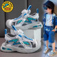 G. Duckids Sandalias para niños 2025 Nuevos zapatos de playa de deportes para niños Summer Medium y Big Botones Bolsos Bolsos Tendencia de la cabeza 983 Sandalias de cabeza de bolsa Tamaño negro 36