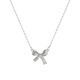 Guanpu Pavilion Fat Donglai's same style pt950 platinum bow necklace PT950 diamond women's light luxury niche platinum clavicle chain platinum bow necklace