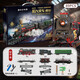 Yunya Super grand rail à grande vitesse inertiel ferroviaire Trains émeu Modèle Fuxing Children's High-Speed Harmony Train Boy Toys 89 pièces de spray à vapeur à vapeur rétro