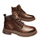 Huilijun Huizhou Martin Boots Men's 2025 Spring British Style Retro Workwear Boots Trendy et polyvalent pour hommes épais Solemn Mid-Top Boots Brows 39