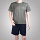 
Jihua 3501 Summer Physical Suit Men's Short-sleeved T-shirt Physical Training Quick-Drying Suit Workwear Physical Suit Short-sleeved Suit Gray Short-sleeved Single Top 180-185/92-96
