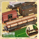 Juke Children's Dampf Train Spray Elektrische Zug -Zug Simulation Retro Green Leder Car Model Toy Boy Lading Gift Box Version [151*92,5 cm] 5 Auto