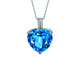 HEEKAIYI Heart of the Ocean Necklace Topaz Luxury Jewelry for Women Chinese Valentine's Day Birthday Gift for Wife and Girlfriend 2.3ct Topaz Heart of the Ocean Necklace