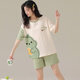 Arctic Velvet (Bejirog) Pyjamas Ladies 2025 Neuer Sommer-zweiteiliger Set Thin Shorts Shorts Summer Student Cartoon Home Anzug 683 Schlafhunde L Größe [Empfohlen 98-112 Jin [Jin gleich 0,5 kg]]]