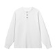 XUANSENTU Henry collar long-sleeved T-shirt men's spring textured inner layering shirt teenagers loose silhouette fashion brand clothes white 2XL (180) 150Jin Jin equals 0.5kg to 170Jin Jin equals 0.5kg can be worn