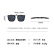 Parzin polarisierte Myopie Special Clip Sonnenbrille Leichtes anti-ultraviolettes Sonnenbrillen für Männer und Frauen 2025 Modell 12122 Transparent Grey