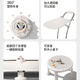 励智2025新款婴儿防O型腿学步车宝宝可坐防侧翻多功能音乐助步手推车 白【全套】可变积木桌