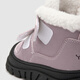 British children's boots winter plus velvet warm cotton boots for boys and girls thickened anti-kick boots Pink purple 24 Recommended foot length 14.3-14.8